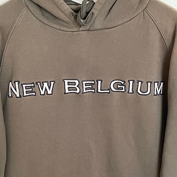 New Belgium Brewing Co. Embroidered Olive Green Hoodie Adult size Large - Picture 4 of 10